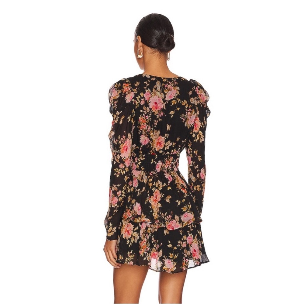 Yumi Kim Samba Ruffle Dress in Flirty Floral Black - Picture 3 of 12